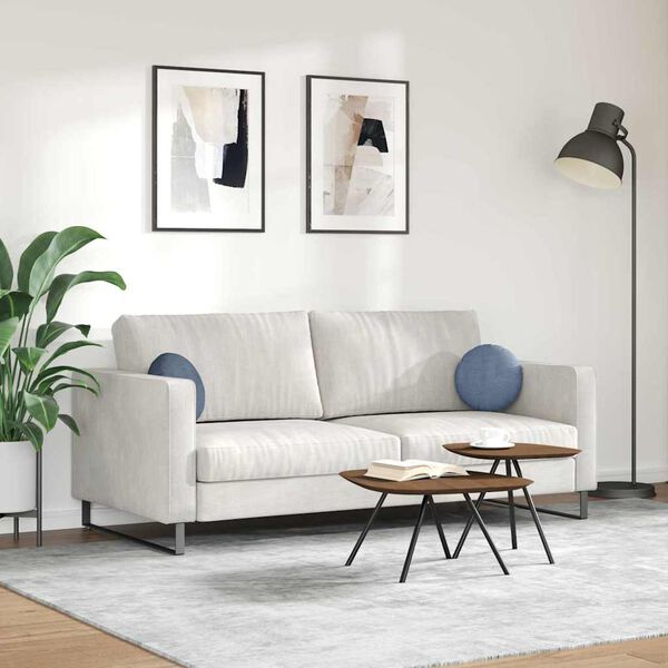 vidaXL Възглавници за седалки 2 pcs Синьо Ø 30 cm Кордюрова тъкан