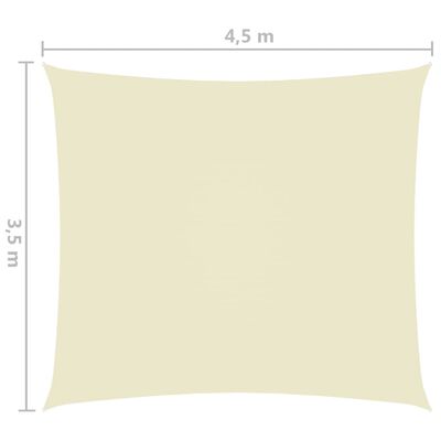 vidaXL Платно-сенник, Оксфорд текстил, правоъгълно, 3,5x4,5 м, кремаво