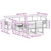 vidaXL Комплект дивани за открито 9 pcs Натурален и Крема