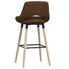 vidaXL Бар табуретки, 2 бр, кафяви, текстил