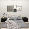 vidaXL Нощно шкафче, черно, 100x35x40 см, инженерно дърво