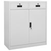 vidaXL Офис шкаф, светлосив, 90x40x102 см, стомана