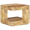 vidaXL Маса за кафе, 45x45x40 см, масивно мангово дърво
