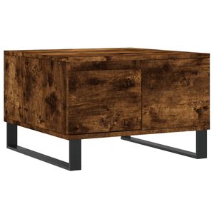 vidaXL Кафе маса, опушен дъб, 55x55x36,5 см, инженерно дърво