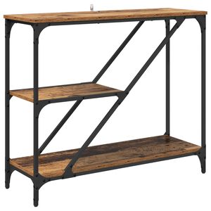 vidaXL Конзолна маса Старо дърво 88,5 x 30 x 75 см Инженерна дървесина