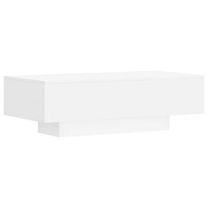 vidaXL Кафе маса, бяла, 100x49,5x31 см, инженерно дърво