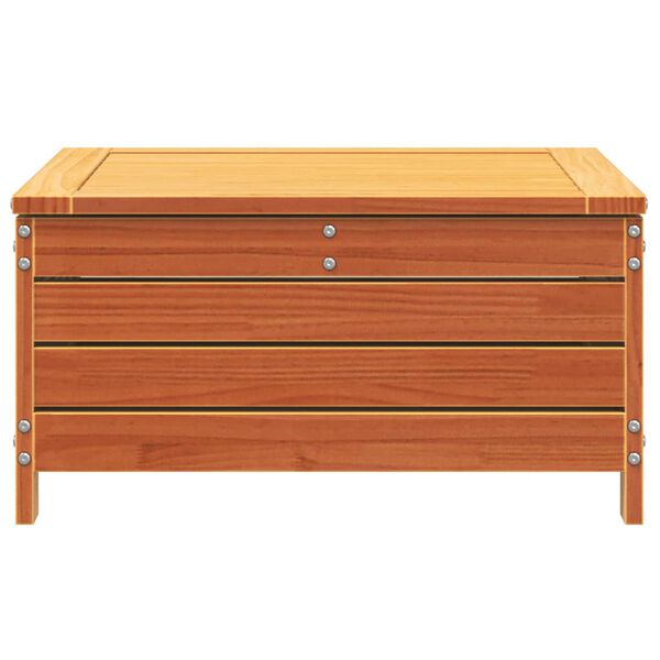 vidaXL Градинска табуретка, восъчнокафява, 62x63,5x32 см, бор масив