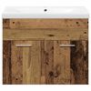 vidaXL Комплект мебели за баня 3 pcs Старо дърво Инженерно дърво