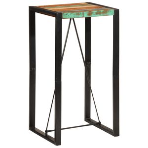 vidaXL Бар маса, 60x55x110 см, регенерирано дърво масив