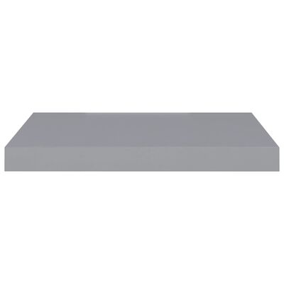 vidaXL Окачени стенни рафтове, 2 бр, сиви, 50x23x3,8 см, МДФ