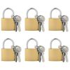vidaXL U Lock с ключове 6 pcs Месинг Желязо