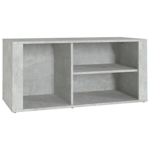 vidaXL Шкаф за обувки, бетонно сив, 100x35x45 см, инженерно дърво