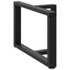 vidaXL Крака за масичка за кафе, Т-образни, 2 бр., черни, 70x25x(42-43) см, стомана