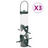 vidaXL Хранилки за птици 3 бр тъмнозелени 17x17x32 см
