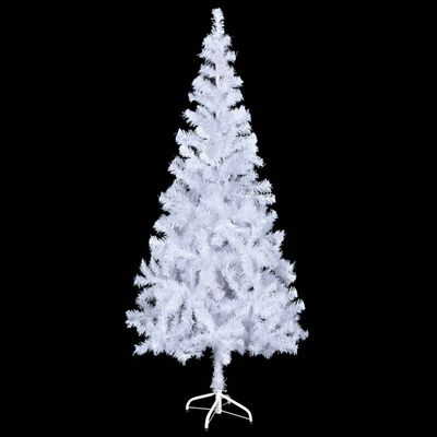 vidaXL Изкуствена осветена коледна елха със стойка, 180 см, 620 клонки