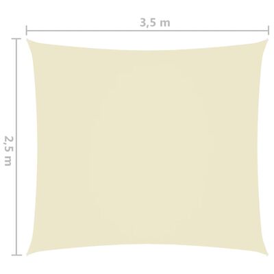 vidaXL Платно-сенник, Оксфорд текстил, правоъгълно, 2,5x3,5 м, кремаво