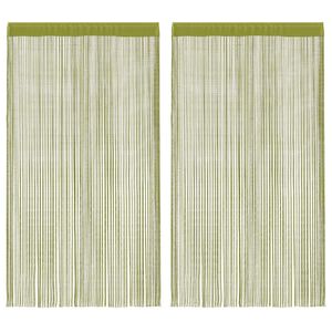 vidaXL Пердета ресни, 2 бр, 140x250 см, зелени