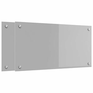 vidaXL Кухненски заден панел 2 pcs Светлосиво 80 x 40 cm