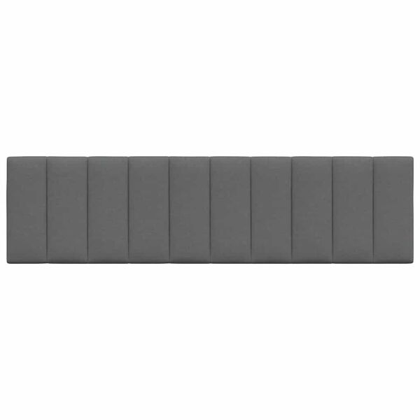 vidaXL Мека табла за легло Hanko, тъмносива, 180 см, плат