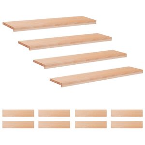 vidaXL Стъпала за стълби 12 бр. 120 x 30 x 2 cm Натурално Солидно бук