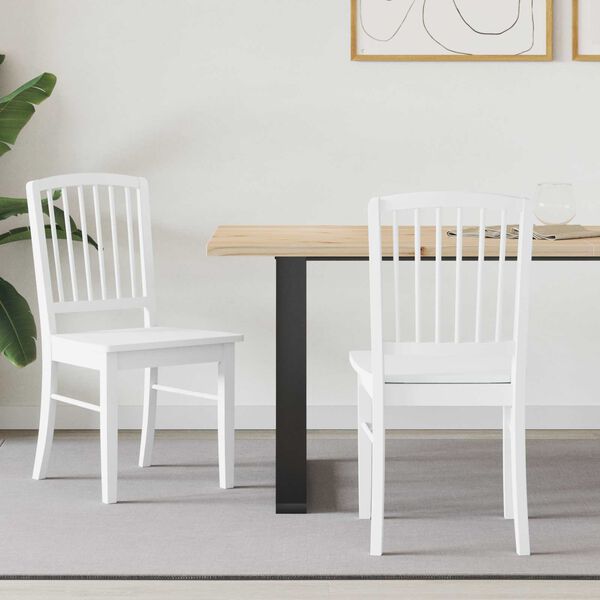 vidaXL Обедени столове 2 pcs Бяло 50 x 52,5 x 91 см