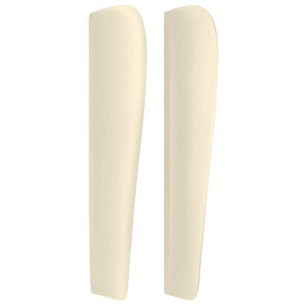 vidaXL Горна табла за легло с уши, черна, 183x23x118/128 см, еко кожа