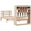 vidaXL Легло с рафтове за книги, без матрак, 75x190 см, бор масив