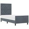 vidaXL Легло с пружинирана основа Тъмносив 80 x 200 cm Кадифе