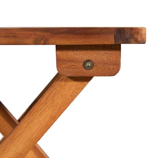 vidaXL Шезлонги, 2 бр, с маса, полиратан и масивна акациева дървесина