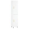vidaXL Висок шкаф, бял гланц, 34,5x34x180 см, инженерно дърво