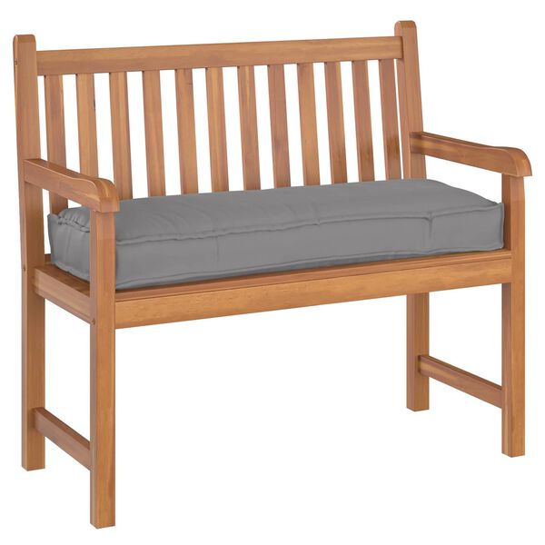 vidaXL Възглавница за палетна пейка Сив 110 x 40 x 8 см