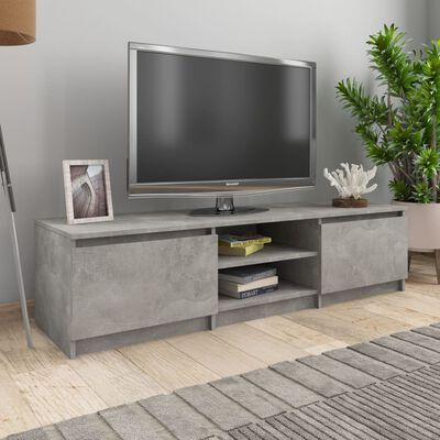 vidaXL ТВ шкаф, бетонно сив, 140x40x35,5 см, ПДЧ