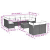 vidaXL Градински диван с възглавници, 10 части, бежов полиратан
