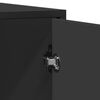 vidaXL Сайдборд, черен, 92x35x76 см, инженерно дърво
