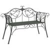 vidaXL Градинска пейка 2-Брой места 130 x 47 x 90 см Стомана