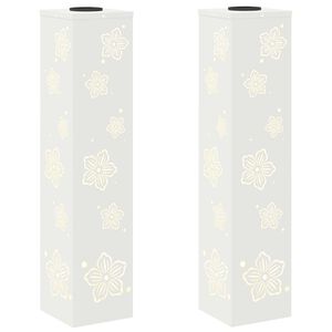 vidaXL Соларна LED светлина за пътека 2 бр. Топло бяло 18 x 18 x 80 см