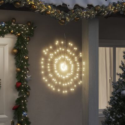 vidaXL Коледни звездни светлини 140 LED 4 бр топло бяло 17 см