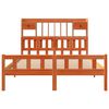 vidaXL Легло с етажерка за книги, без матрак, 160x200 см, бор масив