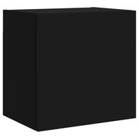 vidaXL Стенен ТB шкаф, черен, 40,5x30x40 см, инженерно дърво