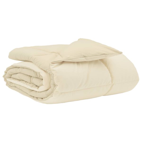 vidaXL Летен юрган Патичено Крем 140 x 200 cm Микрофибър