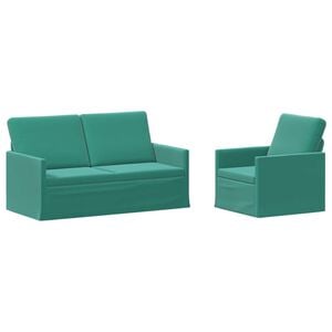 vidaXL Комплект дивани 2 pcs Тюркоаз Кадифе