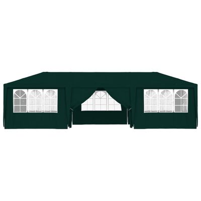 vidaXL Професионална парти шатра със стени 4x9 м зелена 90 г/м²