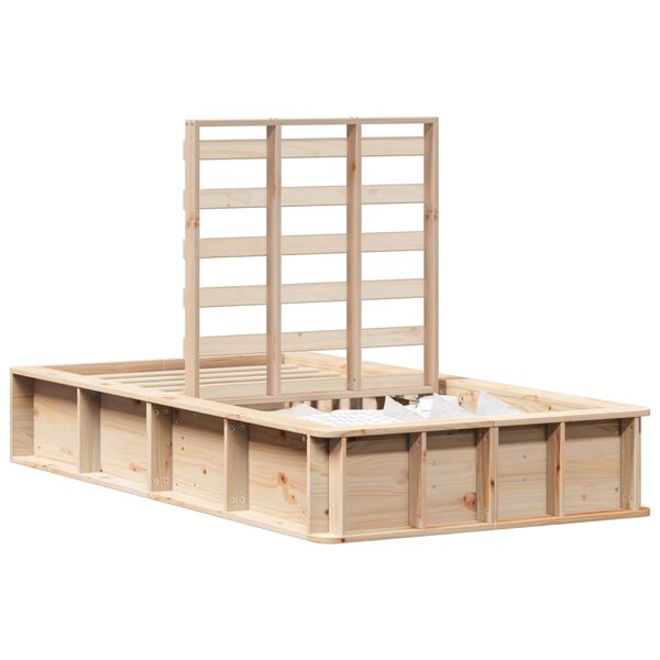 vidaXL Рамка за легло Кафяво с восъчно покритие 75 x 190 cm