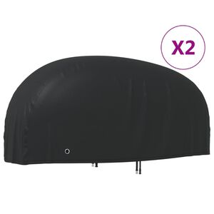 vidaXL Покривала за мотоциклети 2 бр 220x95x110 см 210D Оксфорд плат