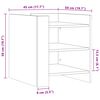vidaXL Нощно шкафче, бяло, 45x50x50 см, инженерно дърво