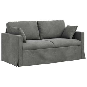 vidaXL Диван Тъмен сив 158 x 78 x 80 см Кадифе