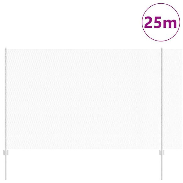 vidaXL Ограда с пост Сребрист 1,6 x 25 m Стомана
