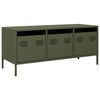 vidaXL ТВ шкаф маслиненозелен 101,5x39x43,5см студеновалцувана стомана