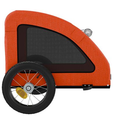 vidaXL Ремарке за колело за любимци оранжев Оксфорд плат желязо
