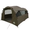 vidaXL Семейна палатка, тунелна, 6-местна, кафява, водоустойчива